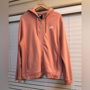 Nike Women's Pink Zip-Up Hoodie